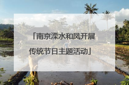 南京溧水和凤开展传统节日主题活动