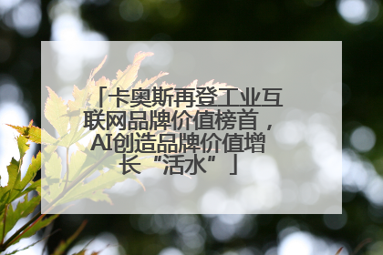 卡奥斯再登工业互联网品牌价值榜首，AI创造品牌价值增长“活水”