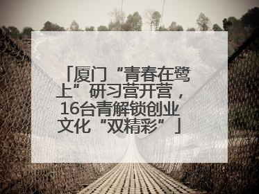 厦门“青春在鹭上”研习营开营，16台青解锁创业文化“双精彩”