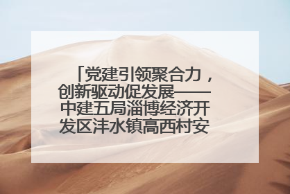 党建引领聚合力，创新驱动促发展——中建五局淄博经济开发区沣水镇高西村安置项目建设纪实