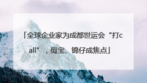 全球企业家为成都世运会“打call”，蜀宝、锦仔成焦点