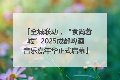 全城联动，“食尚蓉城”2025成都啤酒音乐嘉年华正式启幕