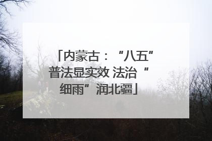 内蒙古：“八五”普法显实效 法治“细雨”润北疆