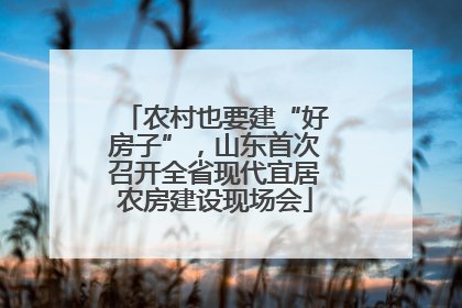 农村也要建“好房子”，山东首次召开全省现代宜居农房建设现场会