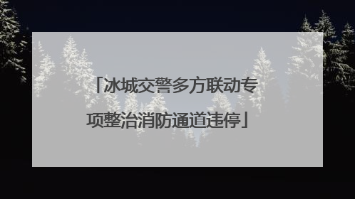 冰城交警多方联动专项整治消防通道违停