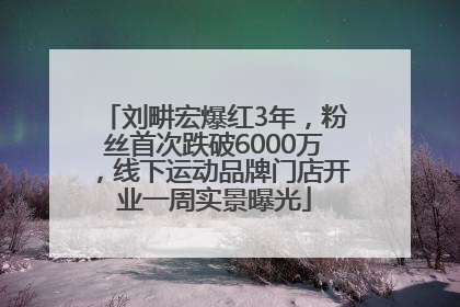 刘畊宏爆红3年，粉丝首次跌破6000万，线下运动品牌门店开业一周实景曝光