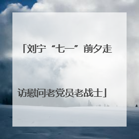 刘宁“七一”前夕走访慰问老党员老战士