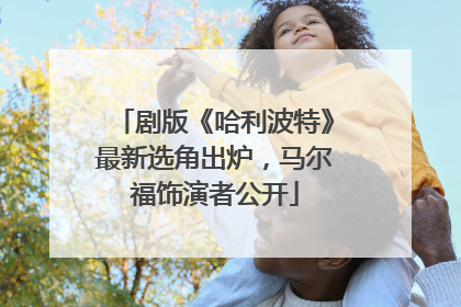 剧版《哈利波特》最新选角出炉，马尔福饰演者公开