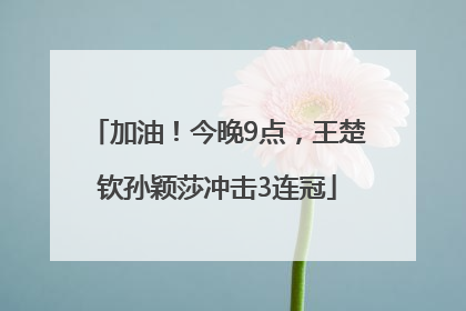 加油！今晚9点，王楚钦孙颖莎冲击3连冠