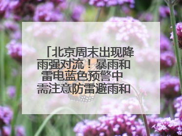 北京周末出现降雨强对流！暴雨和雷电蓝色预警中 需注意防雷避雨和出行安全