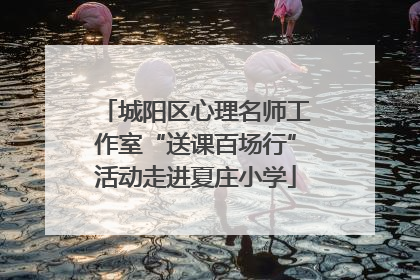 城阳区心理名师工作室“送课百场行”活动走进夏庄小学