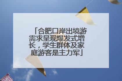 合肥口岸出境游需求呈现爆发式增长，学生群体及家庭游客是主力军