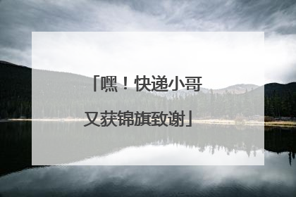 嘿！快递小哥又获锦旗致谢