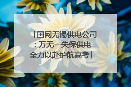 国网无锡供电公司：万无一失保供电 全力以赴护航高考