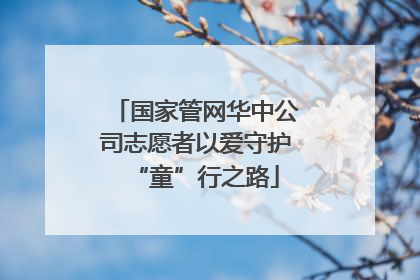 国家管网华中公司志愿者以爱守护“童”行之路