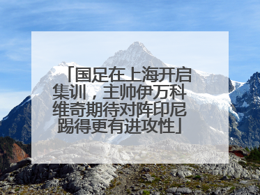 国足在上海开启集训，主帅伊万科维奇期待对阵印尼踢得更有进攻性