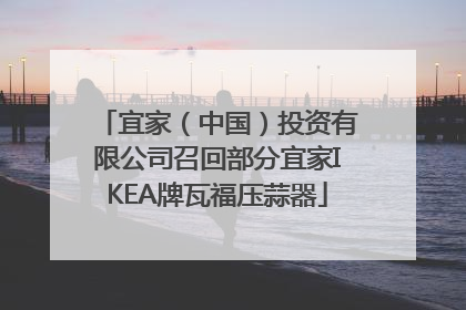 宜家（中国）投资有限公司召回部分宜家IKEA牌瓦福压蒜器