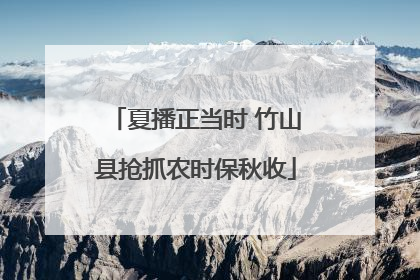 夏播正当时 竹山县抢抓农时保秋收