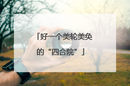 好一个美轮美奂的“四合院”