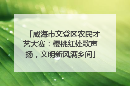 威海市文登区农民才艺大赛：樱桃红处歌声扬，文明新风满乡间