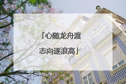 心随龙舟渡 志向逐浪高