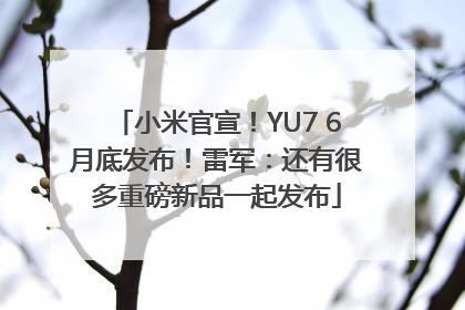 小米官宣！YU7 6月底发布！雷军：还有很多重磅新品一起发布