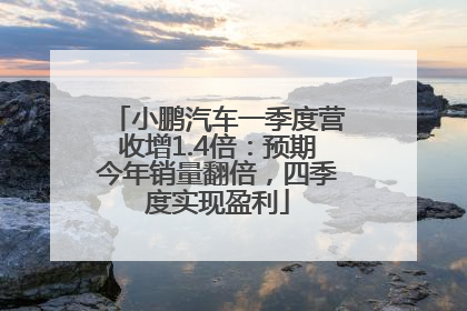 小鹏汽车一季度营收增1.4倍：预期今年销量翻倍，四季度实现盈利