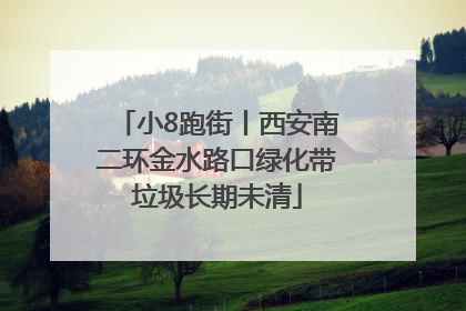 小8跑街丨西安南二环金水路口绿化带垃圾长期未清