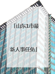 山东1市最新人事任免