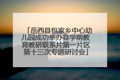 岳西县包家乡中心幼儿园成功举办县学前教育教研联系片第一片区第十三次专题研讨会