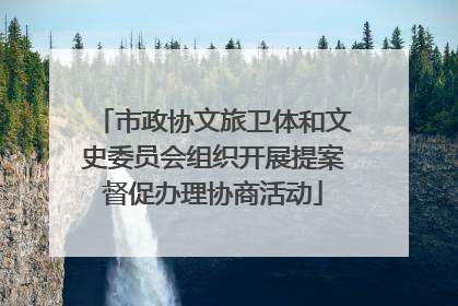 市政协文旅卫体和文史委员会组织开展提案督促办理协商活动