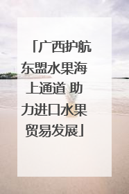 广西护航东盟水果海上通道 助力进口水果贸易发展