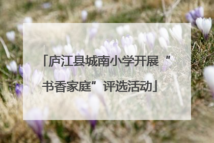 庐江县城南小学开展“书香家庭”评选活动