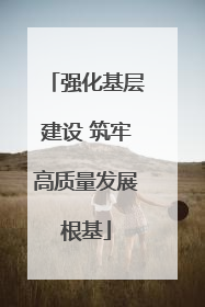 强化基层建设 筑牢高质量发展根基