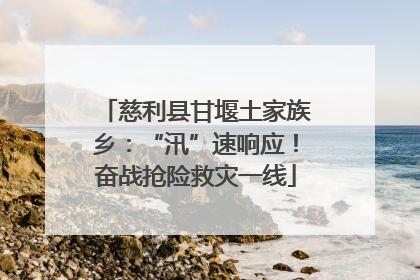 慈利县甘堰土家族乡：“汛”速响应！奋战抢险救灾一线