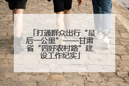 打通群众出行“最后一公里”——甘肃省“四好农村路”建设工作纪实