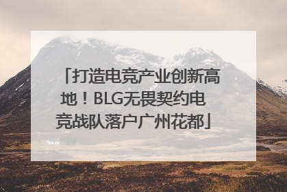 打造电竞产业创新高地！BLG无畏契约电竞战队落户广州花都