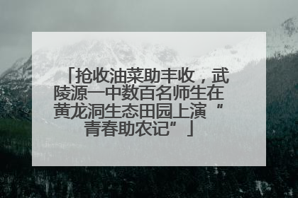 抢收油菜助丰收，武陵源一中数百名师生在黄龙洞生态田园上演“青春助农记”