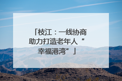 枝江：一线协商助力打造老年人“幸福港湾”