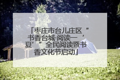 枣庄市台儿庄区“书香台城·阅读一‘夏’”全民阅读暨书香文化节启动