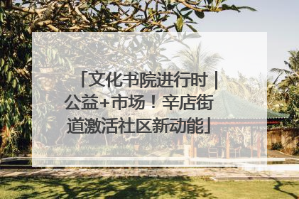 文化书院进行时｜公益+市场！辛店街道激活社区新动能