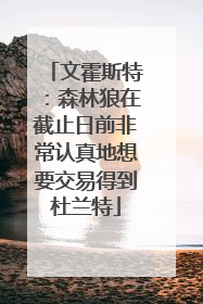 文霍斯特：森林狼在截止日前非常认真地想要交易得到杜兰特
