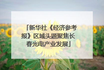 新华社《经济参考报》区域头题聚焦长春光电产业发展