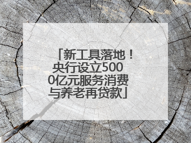 新工具落地！央行设立5000亿元服务消费与养老再贷款