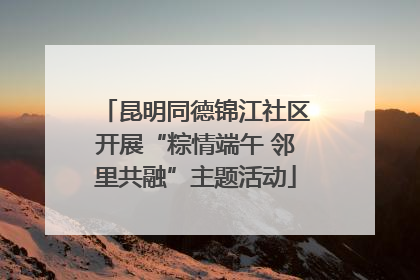 昆明同德锦江社区开展“粽情端午 邻里共融”主题活动