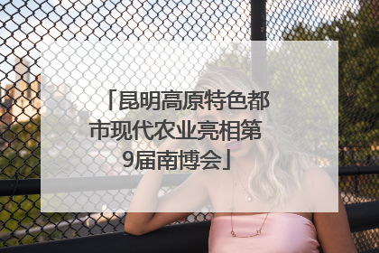 昆明高原特色都市现代农业亮相第9届南博会