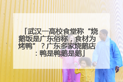 武汉一高校食堂称“烧鹅饭是广东俗称，食材为烤鸭”？广东多家烧鹅店：鸭是鸭鹅是鹅