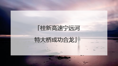 桂新高速宁远河特大桥成功合龙