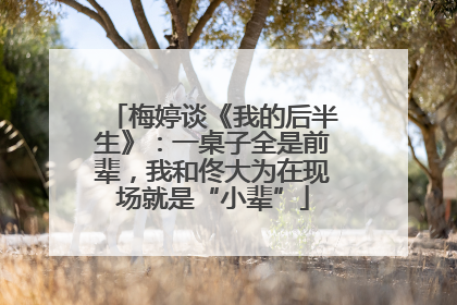 梅婷谈《我的后半生》：一桌子全是前辈，我和佟大为在现场就是“小辈”