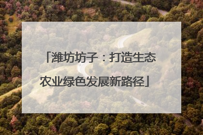 潍坊坊子：打造生态农业绿色发展新路径